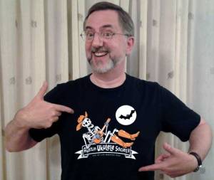 Bob wearing Oct AUS t-shirt