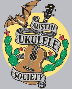 Full-color Austin Ukulele Society logo shirt
